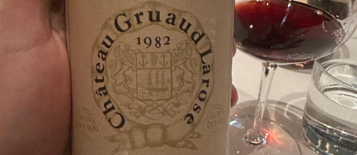 1982 Gruaud Larose is just about perfect.