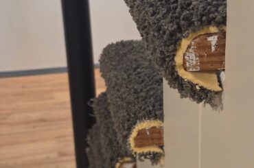 How can I hide the backs of these stairs?