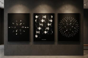 I captured the same moment across years as a wall piece using the actual moon phase (accurate upto 0.05 degrees) from each year.