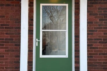 Jus painted front door green