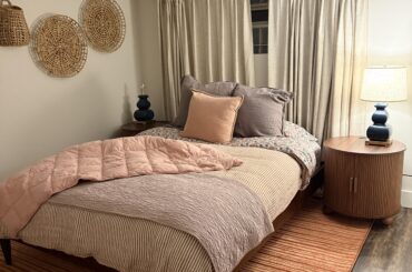 curtain color, feels drab. (trying to decide on lampshades too