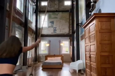 They say money can't buy happiness, but it can buy the freedom to swing like this in my bedroom