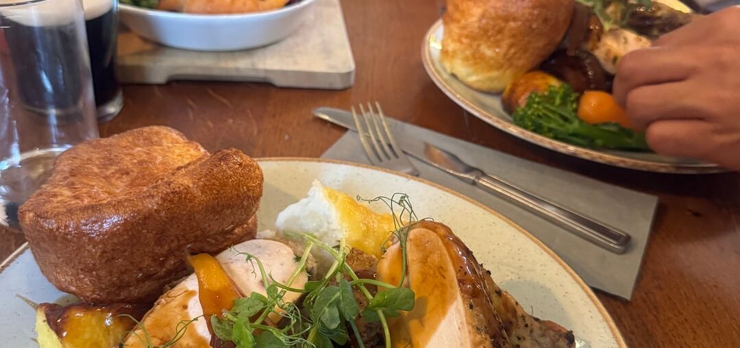 Sunday Roast Chicken et Tiramisu dégusté dans le Somerset, Royaume-Uni