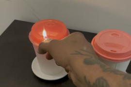 disposable coffee cup shaped candles