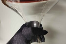 Lost decanter found. Wine congealed at bottom.