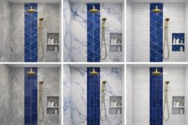 Shower wall tile - background colour and accent choices