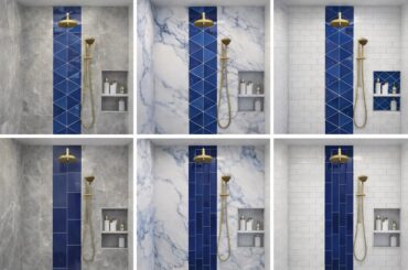 Shower wall tile - background colour and accent choices