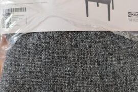 IKEA dining chairs... The arm chairs I bought are discontinued, so I can't buy the same covers as for the regular chairs...