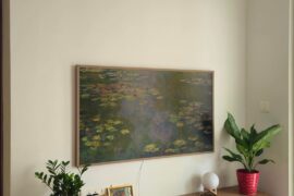 Gallery wall - Around the Frame TV or above the sofa?