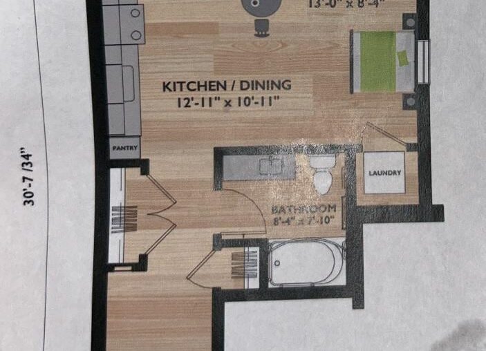 Best place to put tv? 506 sq studio