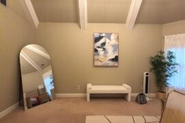 What can I do with this wall on the right side of my bed I already have a dresser somewhere else