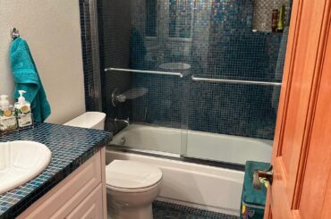 My husband and I are looking at purchasing a home with this upstairs bathroom.