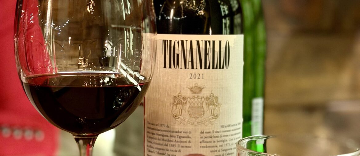 Valentine’s dinner with Tignanello.