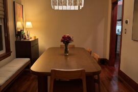 What kind of art/colours would go well on this dining room wall?