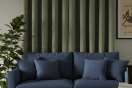 What colour curtains for my blue couch?