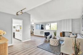 Buying a new house and I need help with our oddly shaped formal living room. This is the first thing you see when you walk in the front door. These photos show how it was staged, but it feels awkward to me. I’d love some fresh ideas on how to make the space flow better!