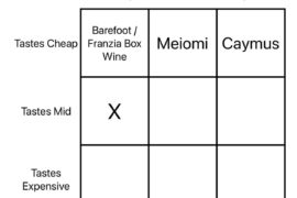 Wine Squares Day 4: cheap wine; tastes middle price? Entering value territory