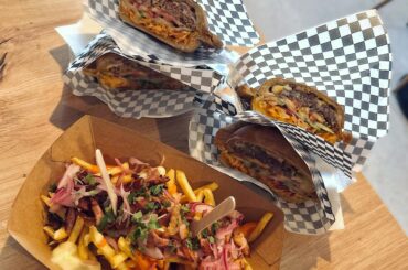 UFO burgers and loaded fries