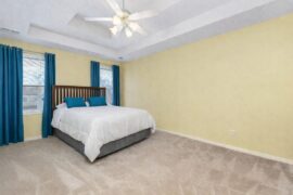 Could someone help me with a bedroom color? I would like to keep the curtains, pillows and bedspread the same but a good matching wall color.