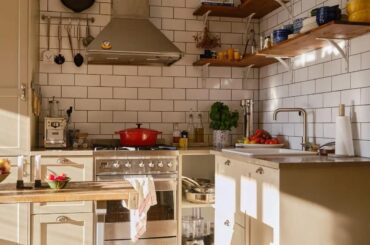 Subway-tiled kitchen in a renovated 1930s apartment, Stockholm, Sweden [1200x1600]