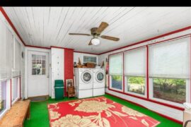 Green putt-putt carpet