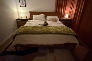 Our small 1950s home bedroom.