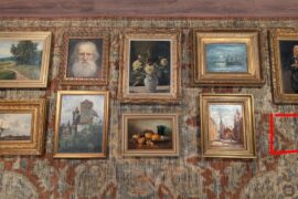 Hello everyone. What's your opinion of this configuration of oil paintings?Unfortunately the ceiling is pretty low, at 8 feet/244 cm, so there's not too much height I can add. Thank you!