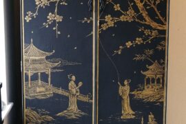 Just finished painting a tall wardrobe in black and gold Chinoiserie style. Included before and progress shots. This is my first time painting in this style, looking forward to doing more! Feel free to AMA! :)