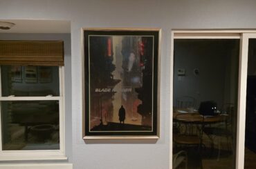 Framed art hanging height..