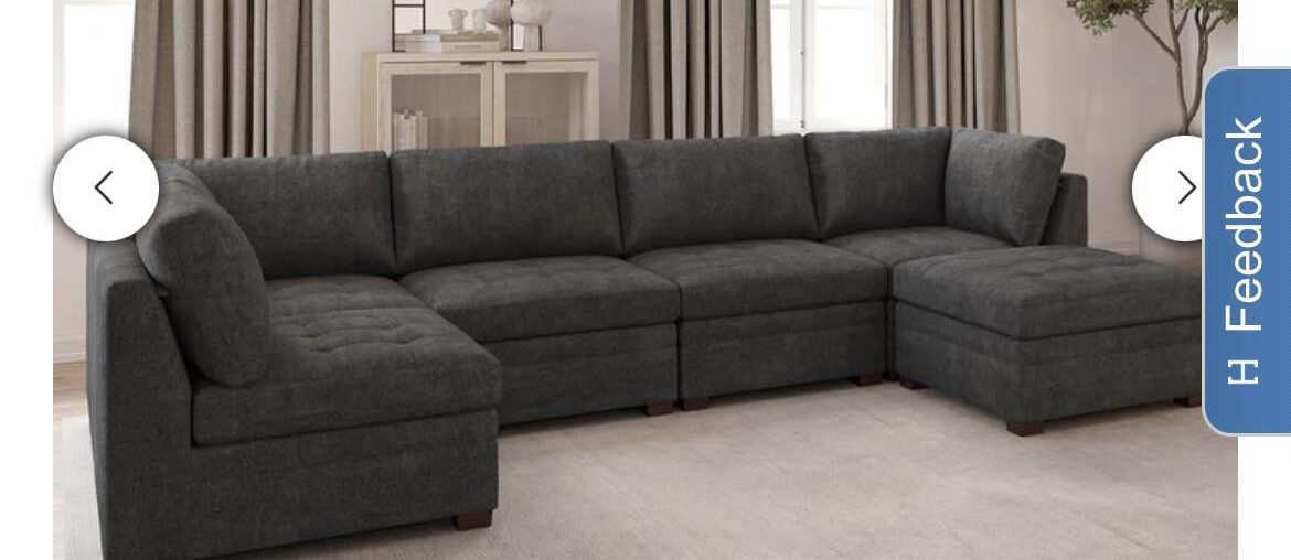 What color furniture would look good with this grey sofa?