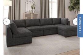 What color furniture would look good with this grey sofa?