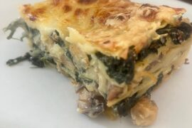 Lasagnes aux épinards et aux champignons