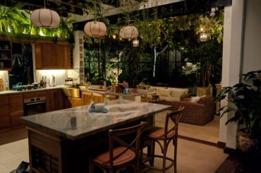 OC, Tropical forest kitchen at note.