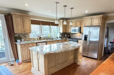 How can I update this kitchen without replacing the cabinets?
