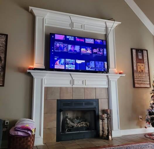 We have lived here for 4 years and I have no clue how to style this double mantle. I told my husband we would probably be better off just tearing it down but does anyone have design ideas?