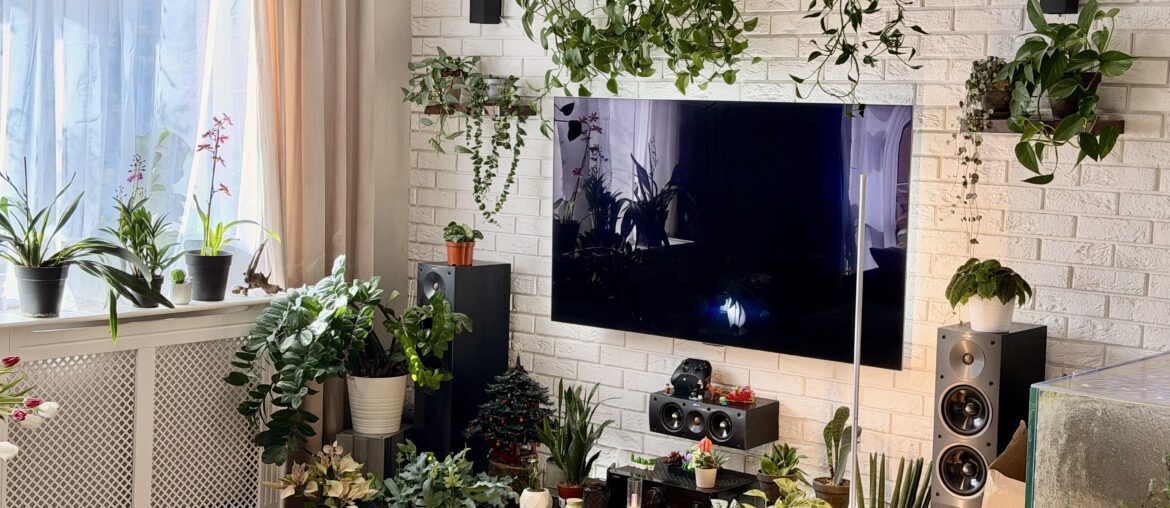 trying to balance the tech with the indoor jungle