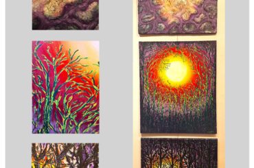 Group #5
All paintings in GROUP #5 are 24-by-30 acrylics on canvas with textured pastes and mixed media. This group of around 50 pieces centers on highly textured content. Posting them online in small sizes reduces the visible detail, so I've included close-up images to highlight... .....