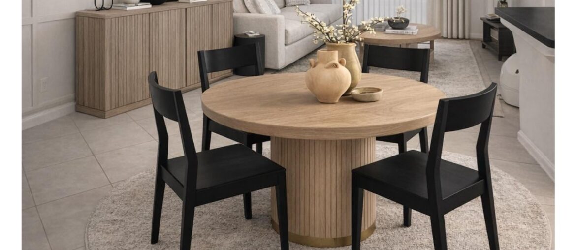 What can I do / change to make this room flow better? The table under the tv will be changed to maybe the same color as the coffee table? Used chat gpt , the sideboard table and couch are the only forsure things I’m keeping because I bought them already What can I do / change to make this room flow better? The table under the tv will be changed to maybe the same color as the coffee table? Used chat gpt , the sideboard table and couch are the only forsure things I’m keeping because I bought them already