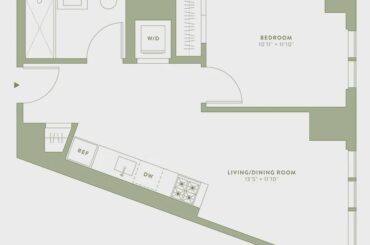 Living Room Slanted Wall