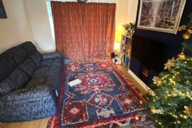 Any tips welcome. I bought a beautiful shaggy rug during winter that is perfect in low light/cozy evenings )picture 1) Now it’s spring, when I open the windows for natural light the rug feels off (picture 2)