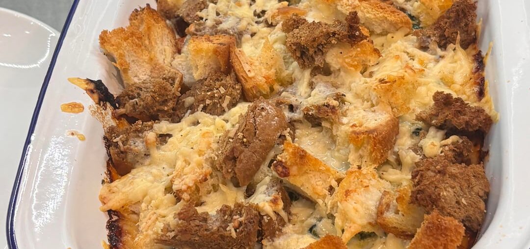 Pork and spinach bake