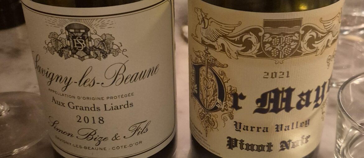 2018 Savigny-lès-Beaune “Aux Grands Liards” – Simon Bize & Fils | | 2021 Dr Mayer Pinot Noir – Yarra Valley