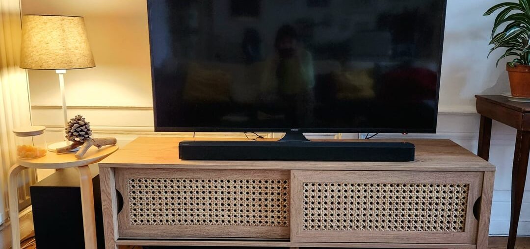 Is this faux-rattan TV stand bad taste?