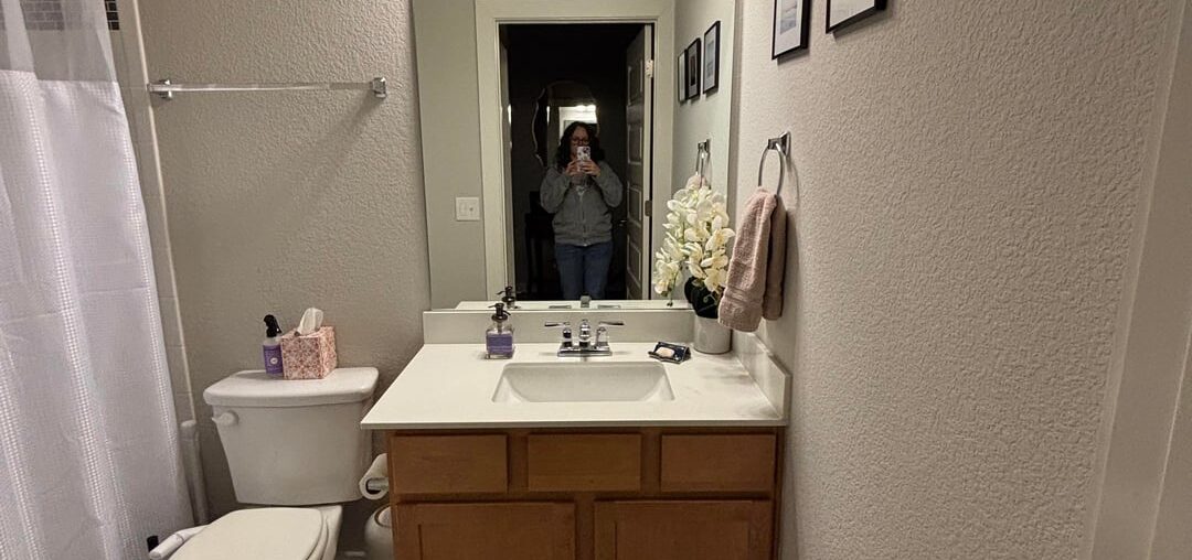 I want a dramatic face lift for this bathroom