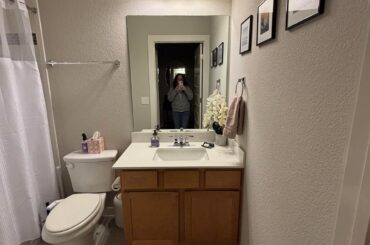 I want a dramatic face lift for this bathroom