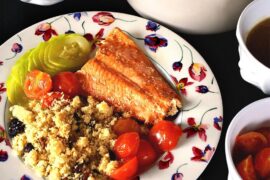 Saumon mariné soja-citron pour ce midi~