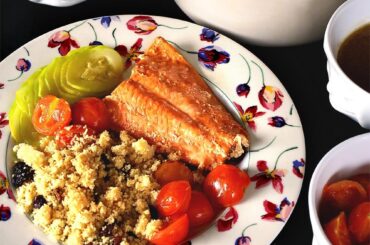 Saumon mariné soja-citron pour ce midi~