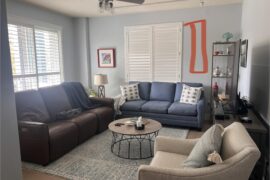 Can I fix area in red with some pictures in white frames?