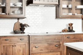 Love it or hate it? Custom range hood in a warm wood kitchen!