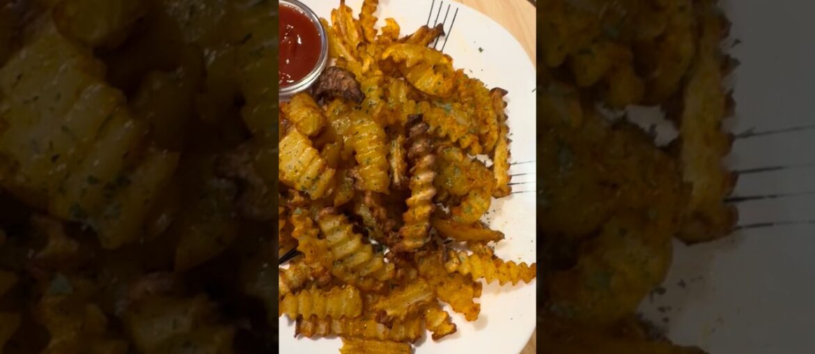 Air fryer crispy French #recipe ##Fries, #cooking ￼￼ fries 🍟 ￼ #food #share #shorts